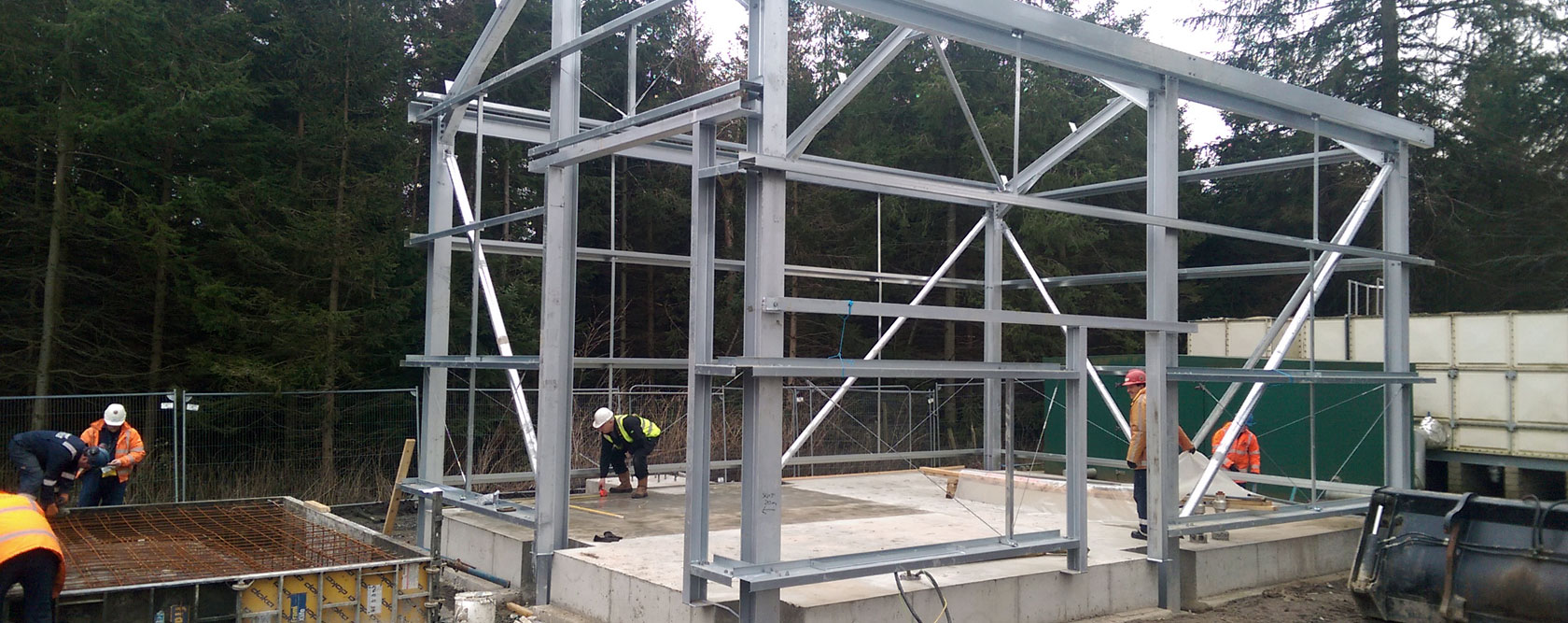 Steel frame construction